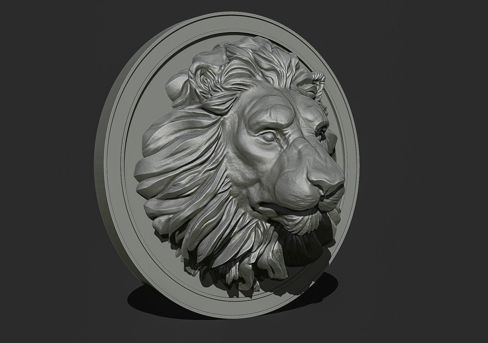 Lion Head Pendant STL 3D print model_2