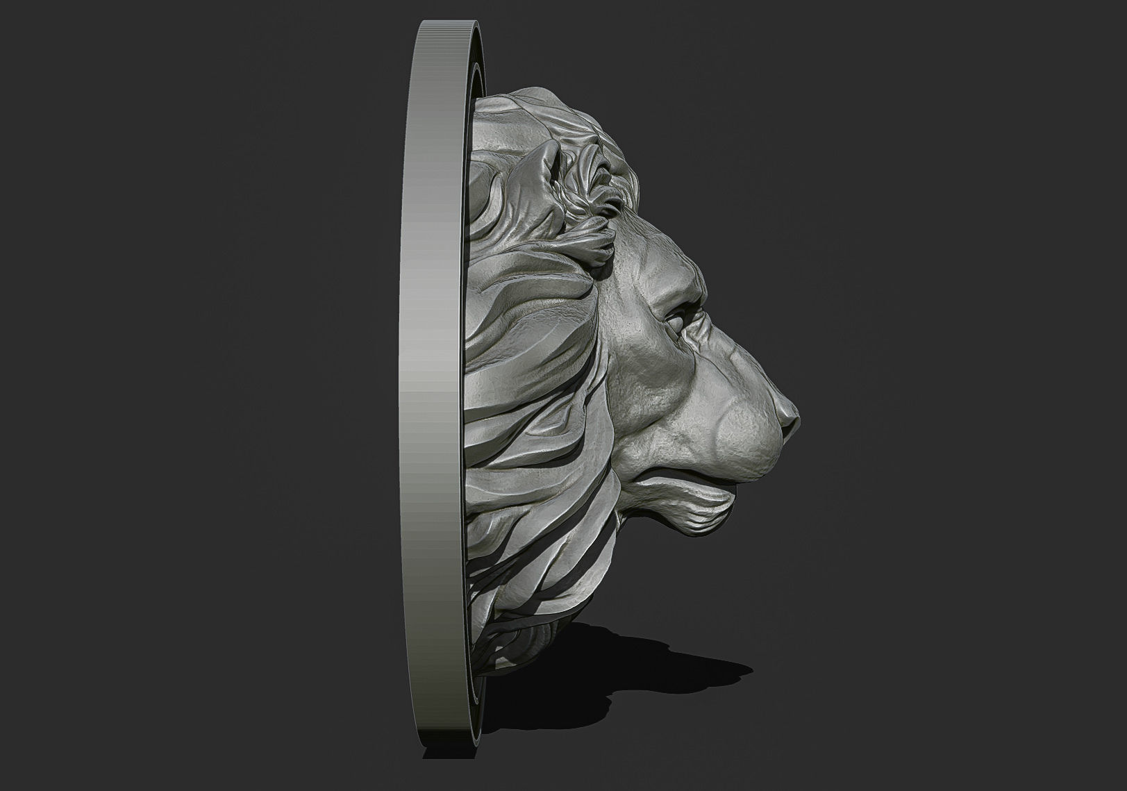 Lion Head Pendant STL 3D print model_4