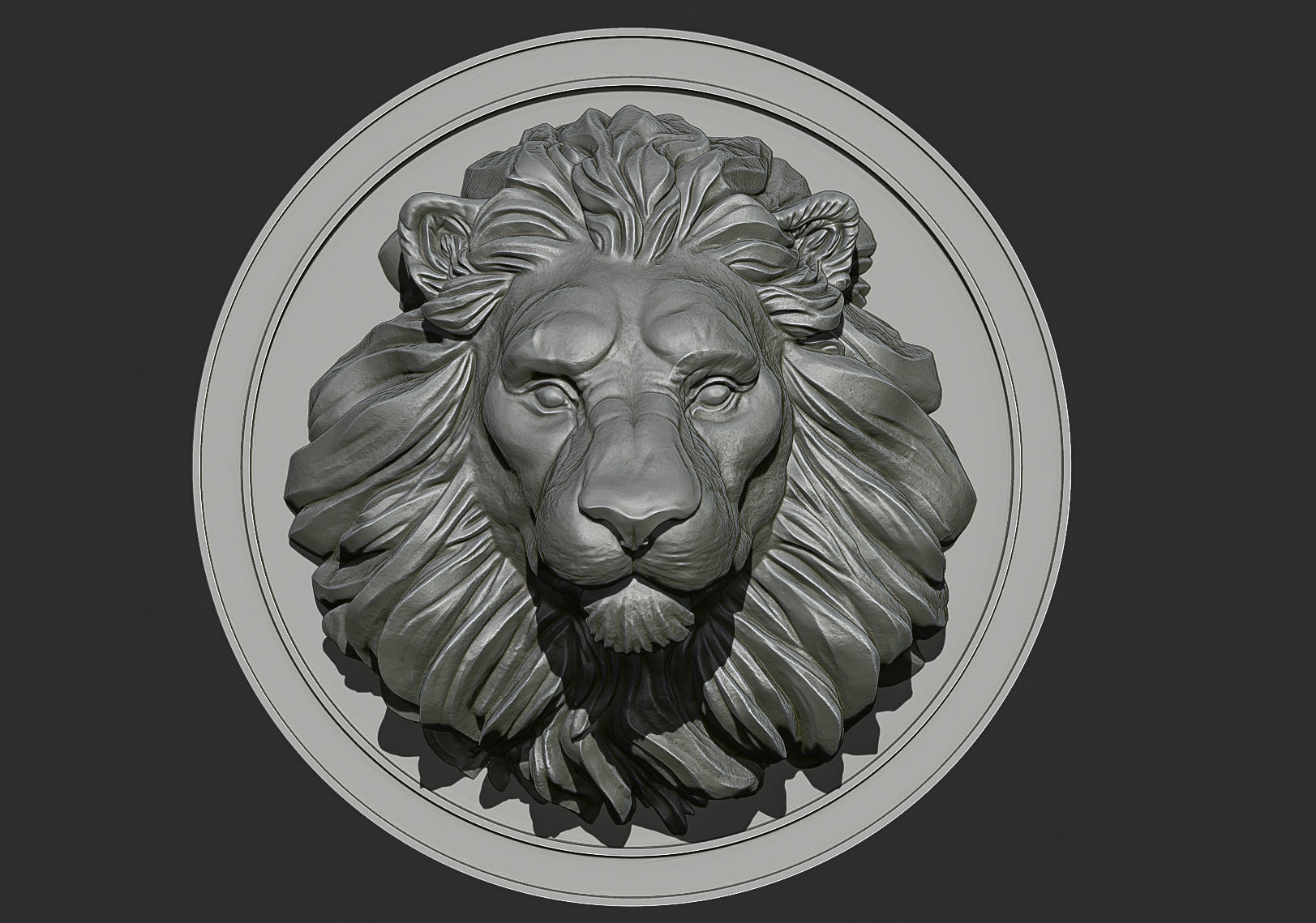 Lion Head Pendant STL 3D print model_1