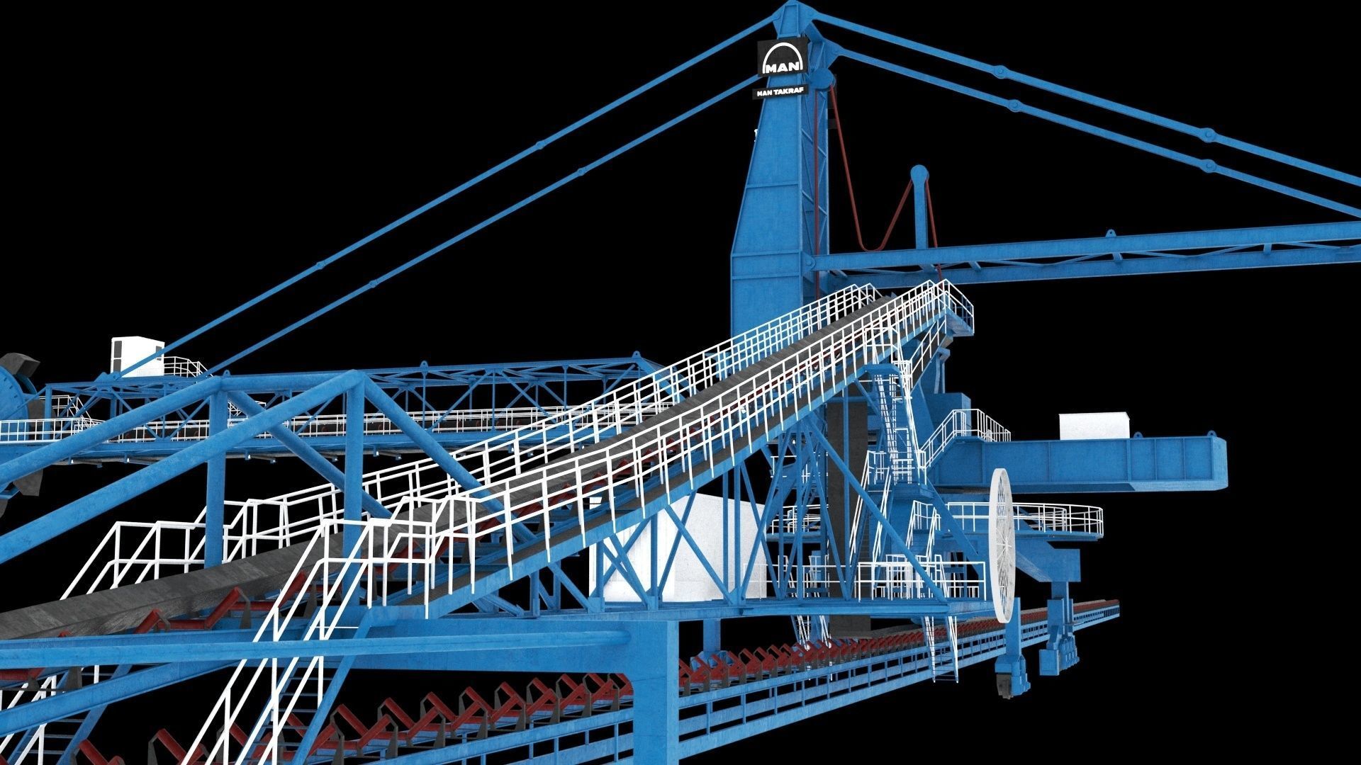 Stacker Reclaimer 3D model_8