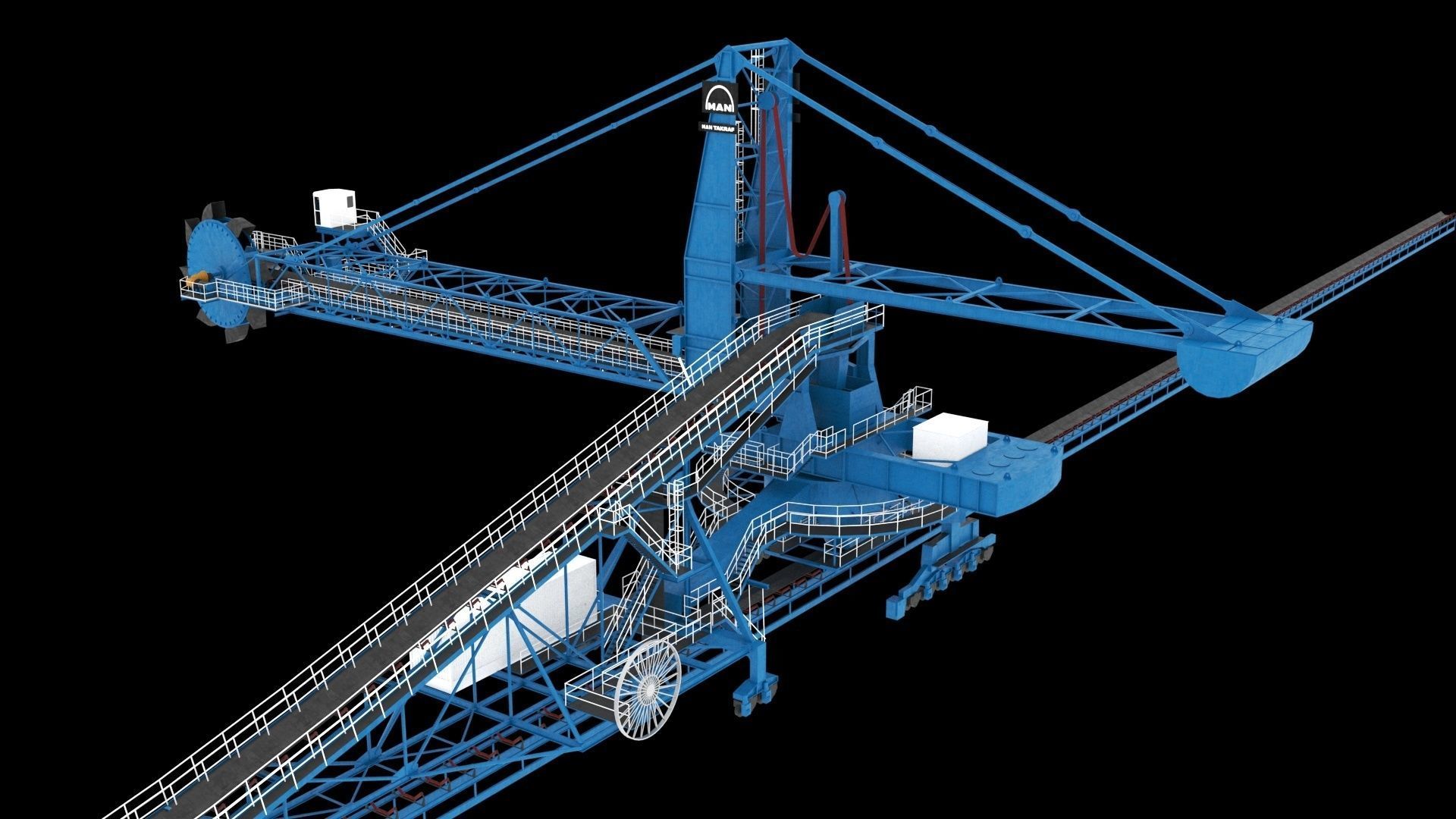 Stacker Reclaimer 3D model_3