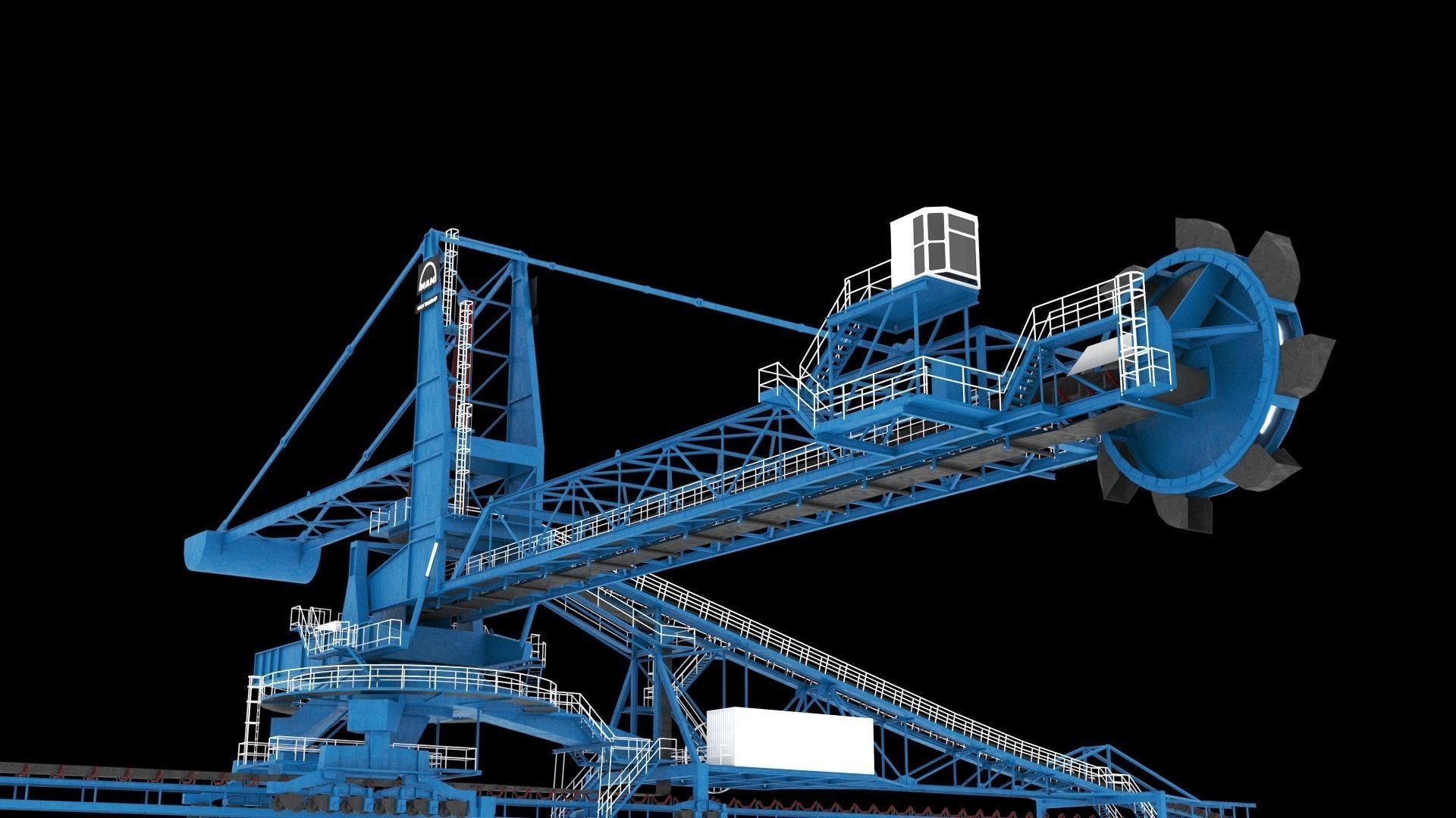 Stacker Reclaimer 3D model_5