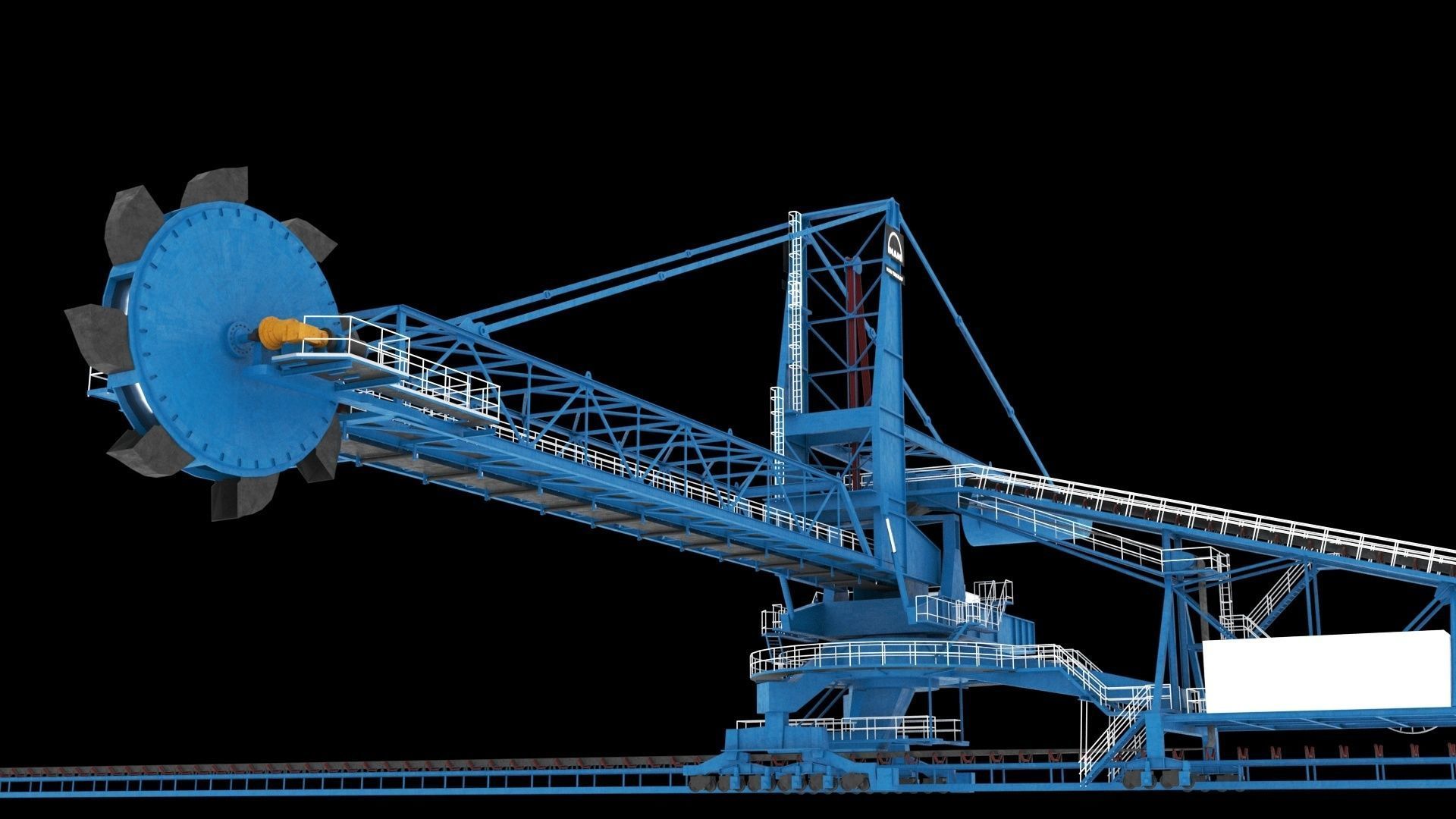 Stacker Reclaimer 3D model_4