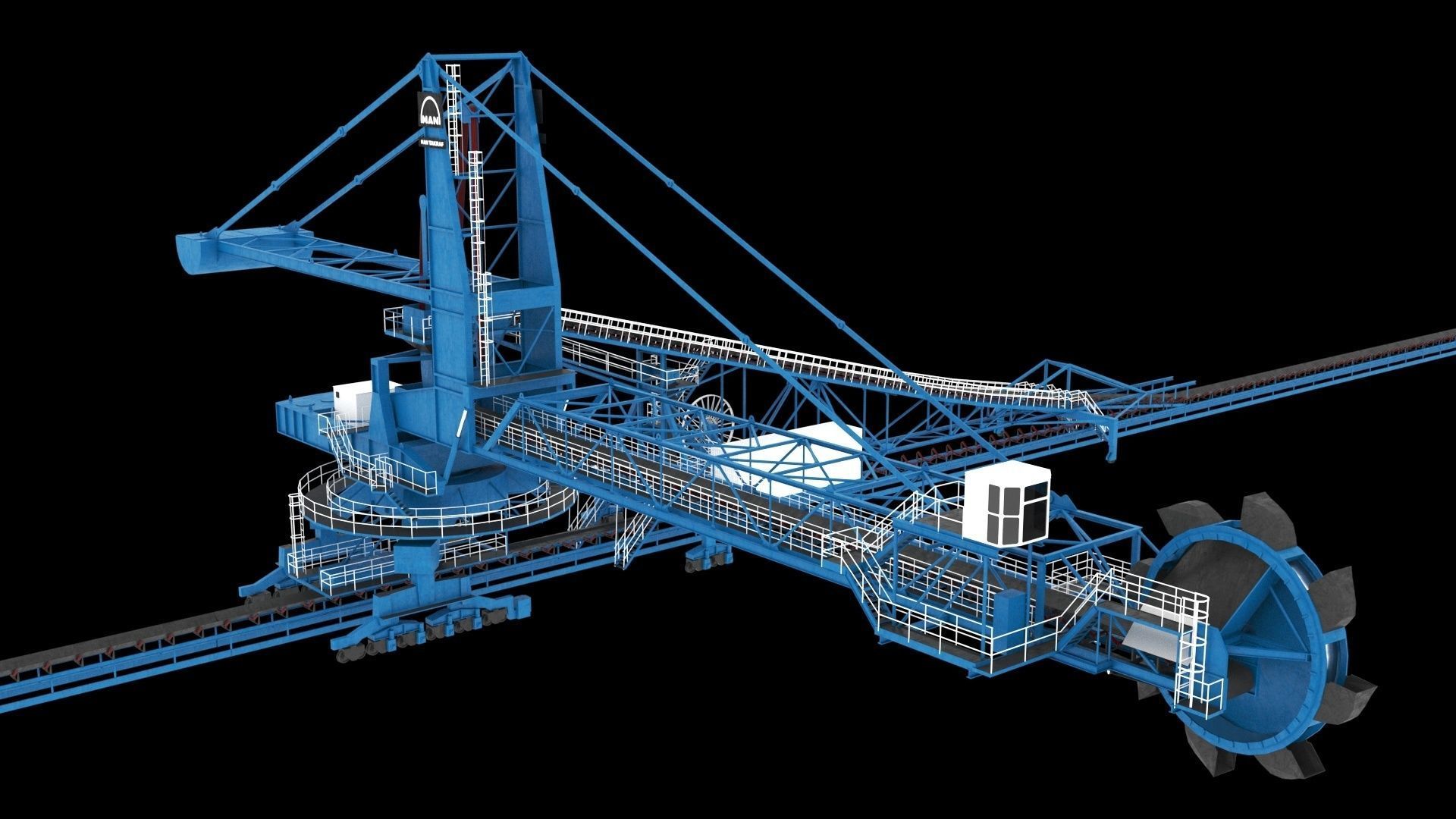 Stacker Reclaimer 3D model_1