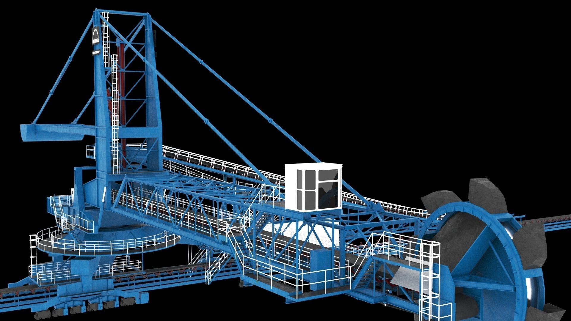 Stacker Reclaimer 3D model_6