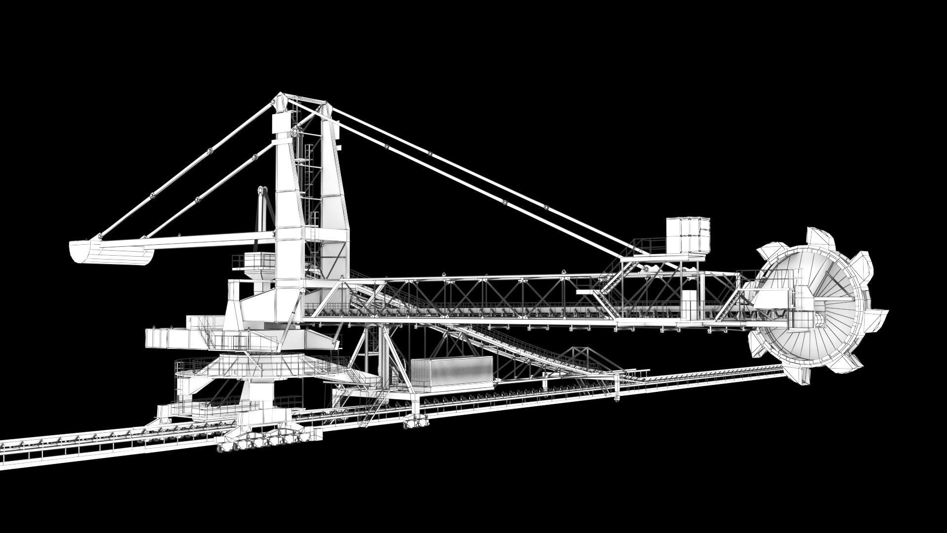 Stacker Reclaimer 3D model_11