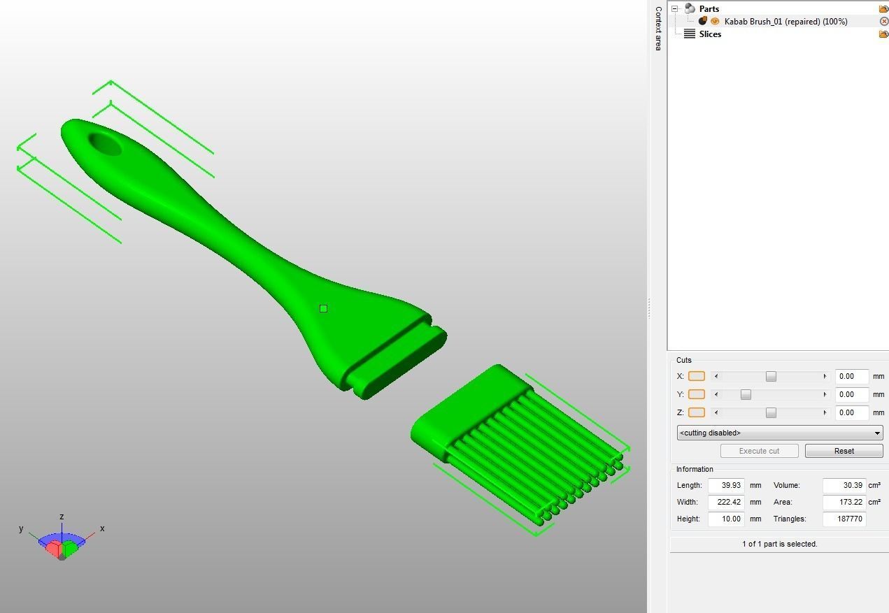 Kabab Brush 3D print model_21