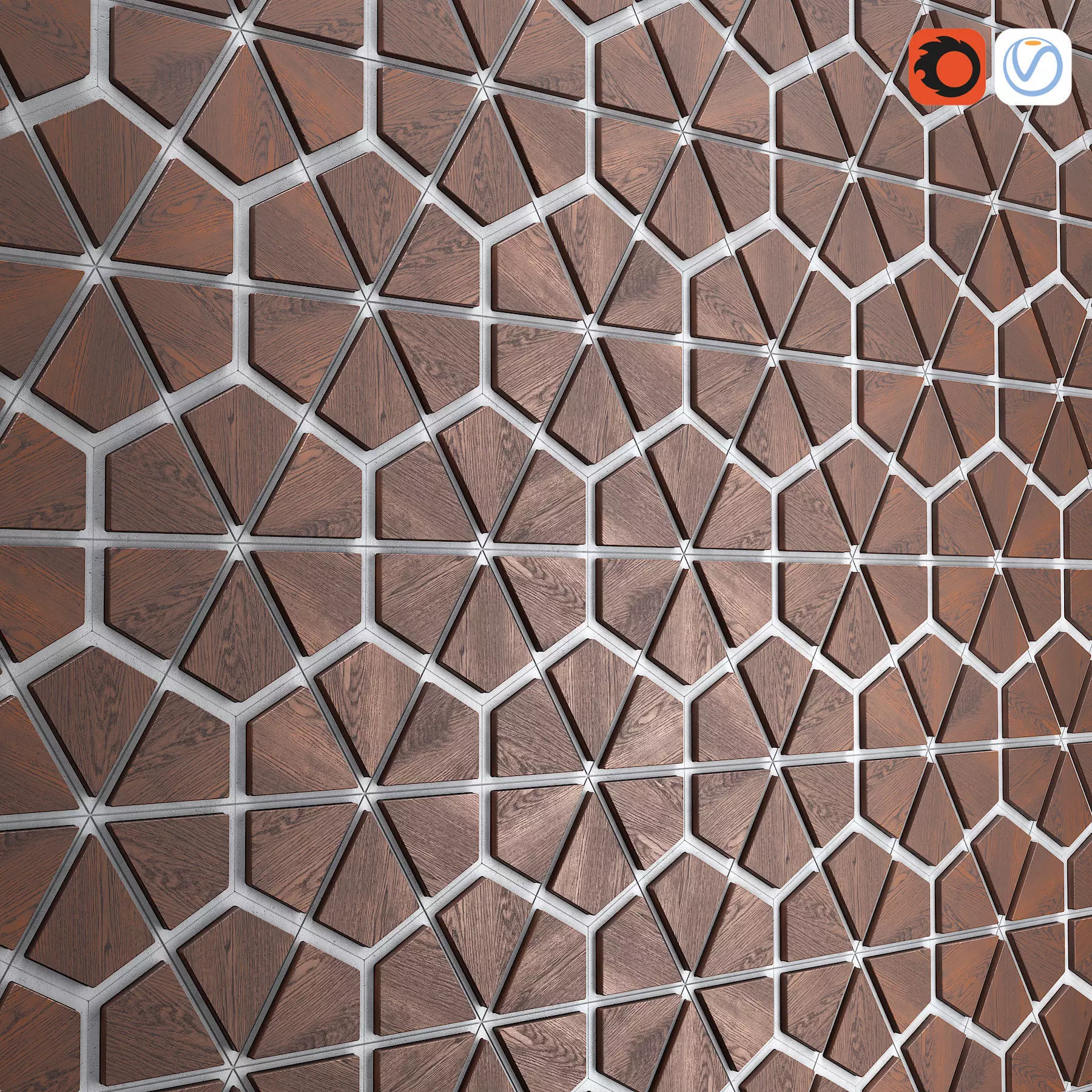 Klok decor panel 3D model_0