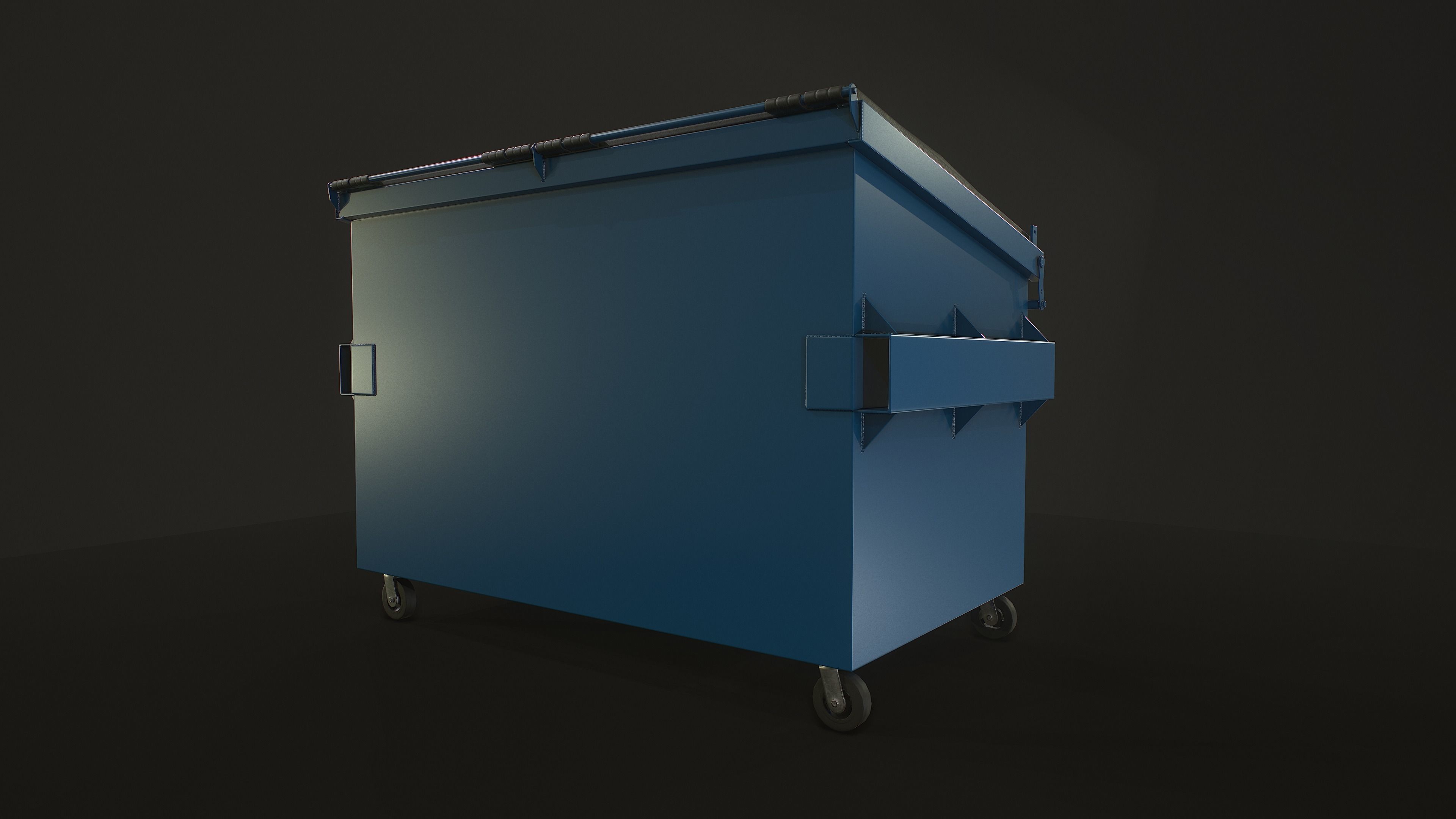 Dumpster with Garbage Bags Low-poly 3D model_13