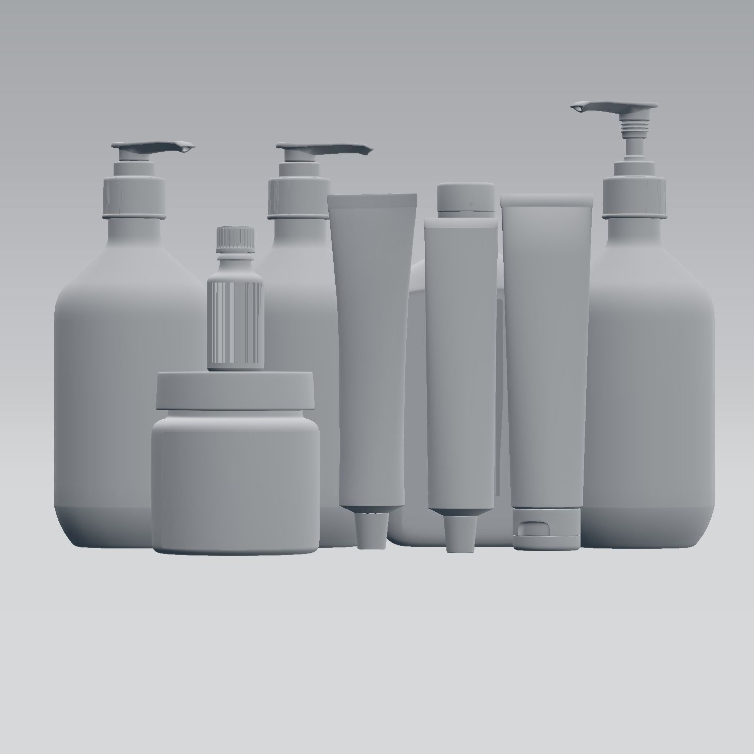 Aesop Skincare Set Low-poly 3D model_2