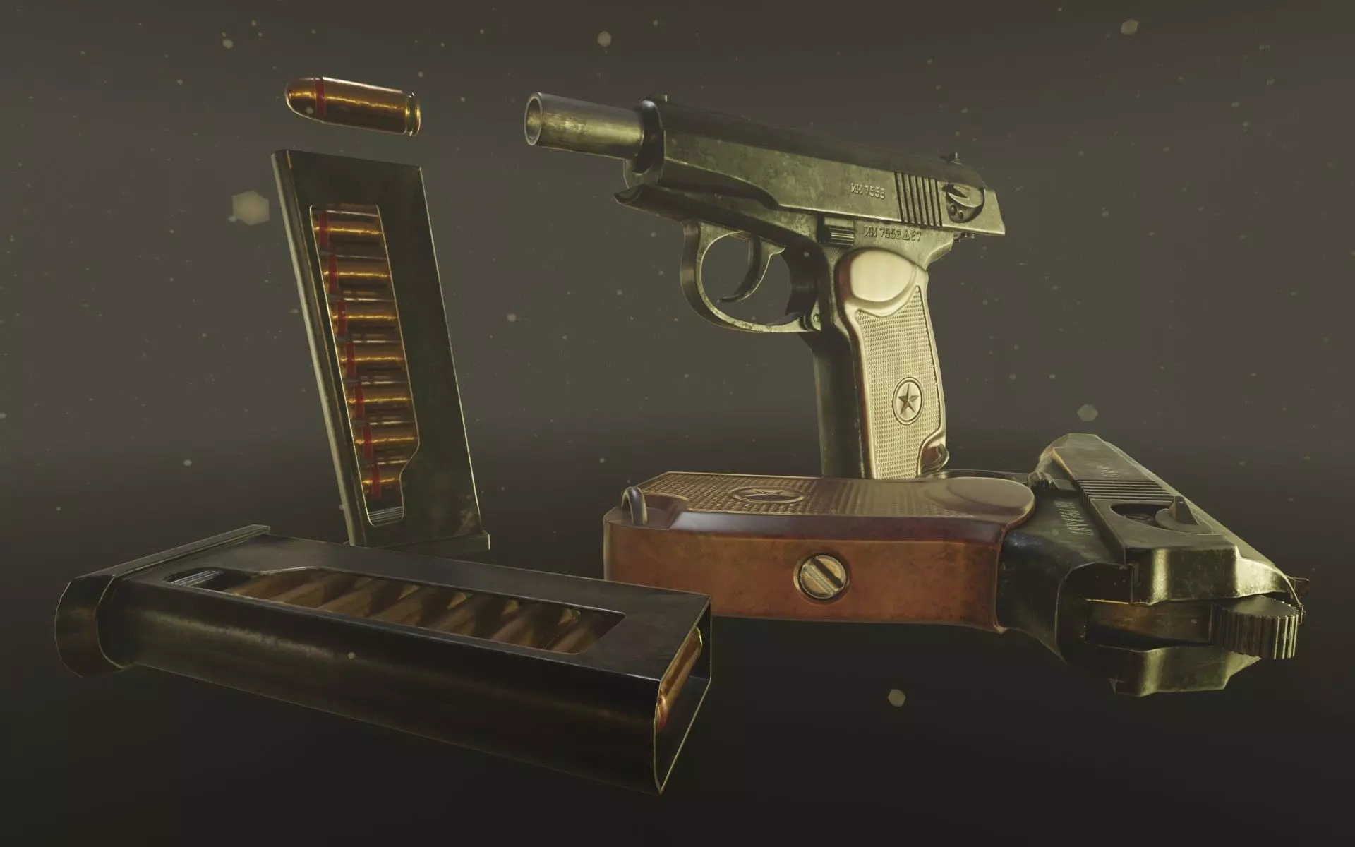 Makarov PM Low-poly 3D model_0