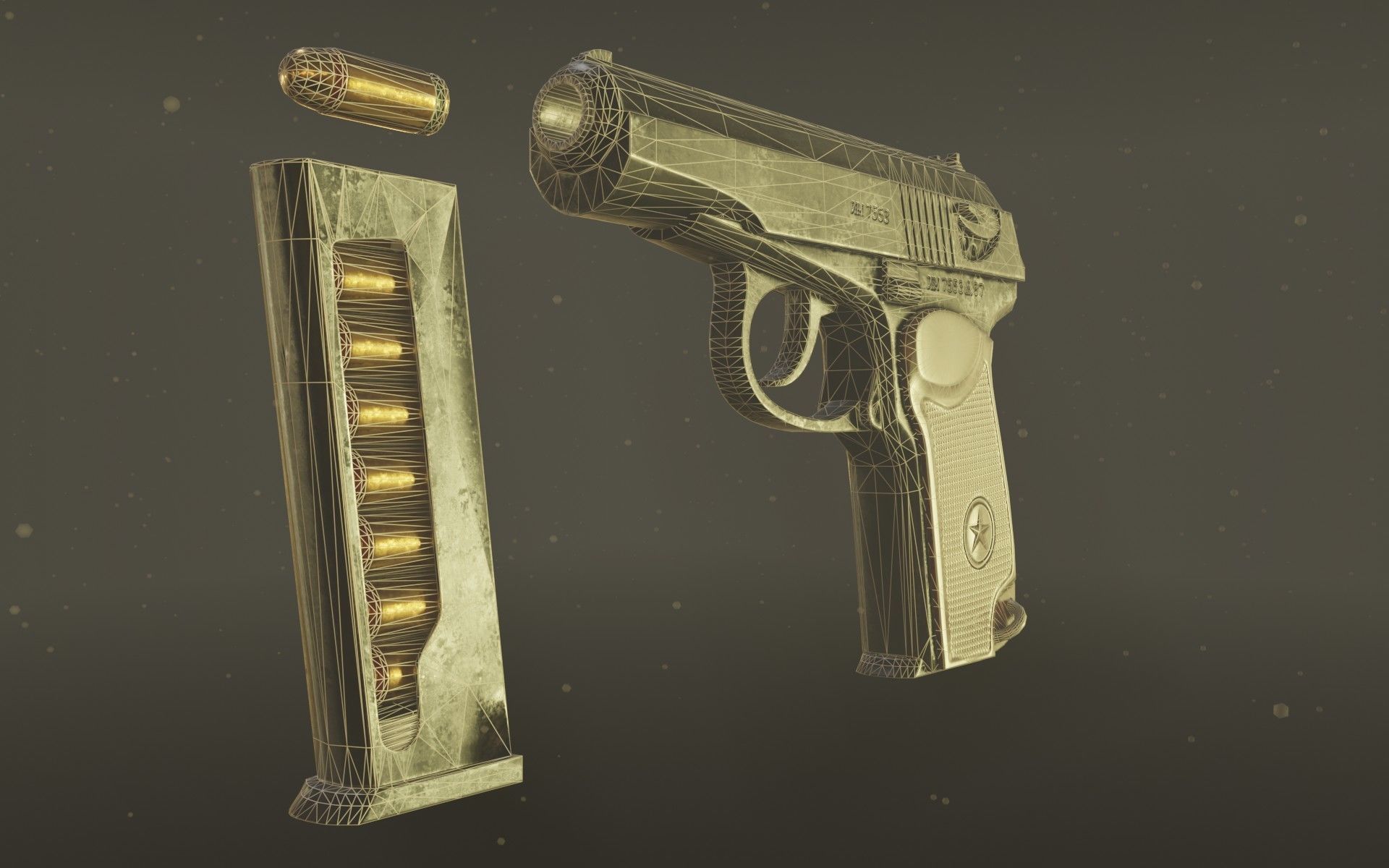 Makarov PM Low-poly 3D model_13