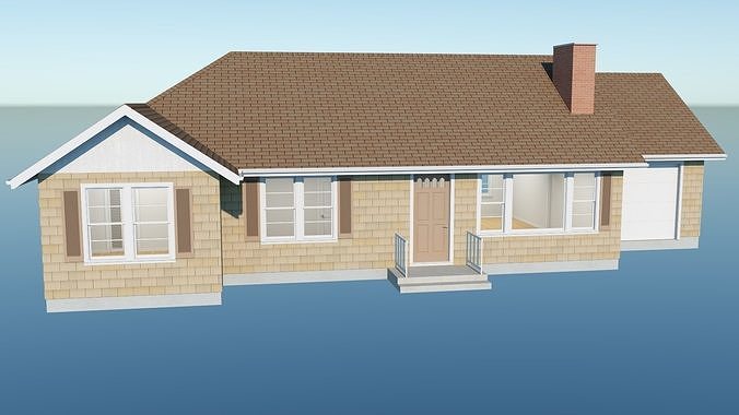 Ranch Style House 5 3D model