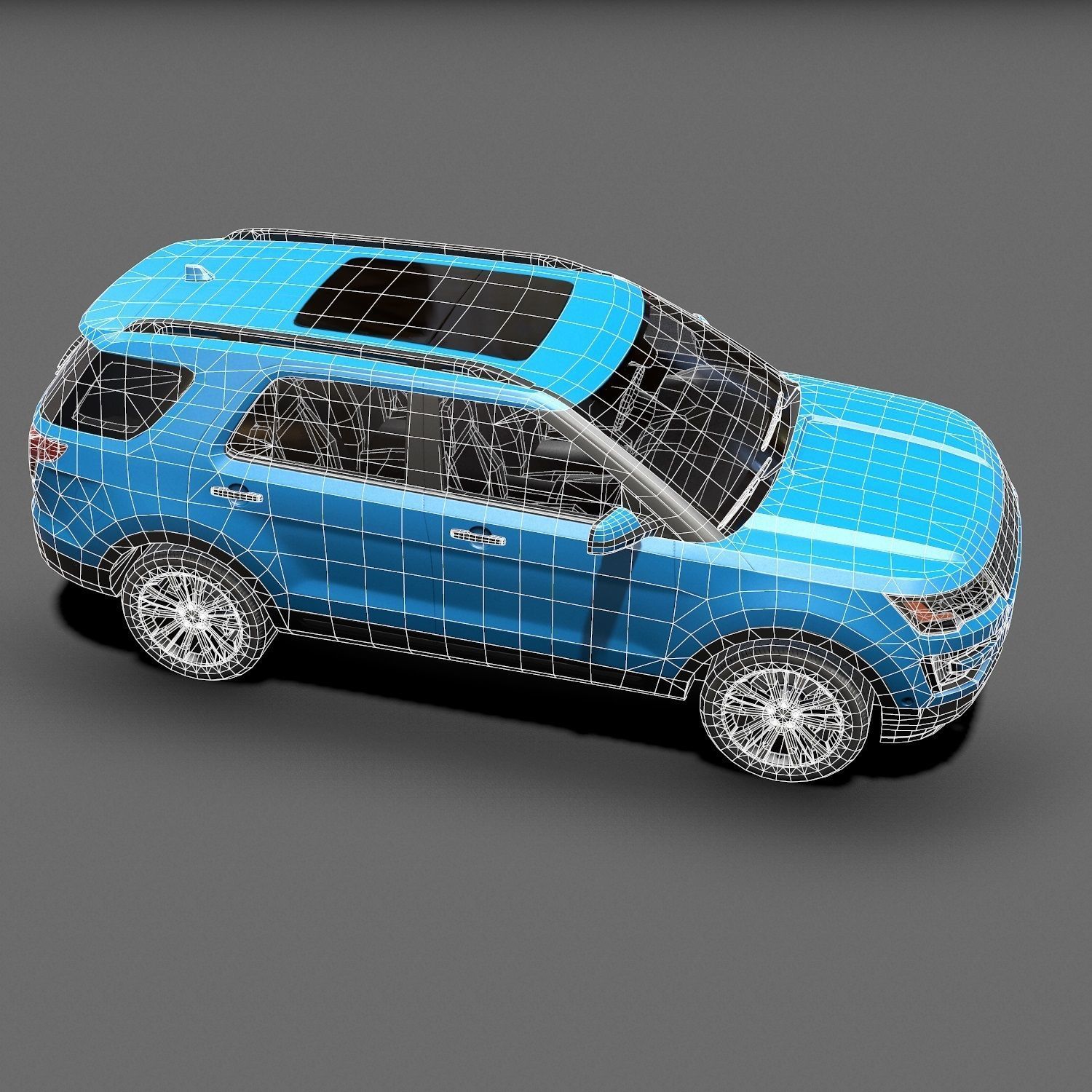 Suv  Car Low poly Low-poly 3D model_17