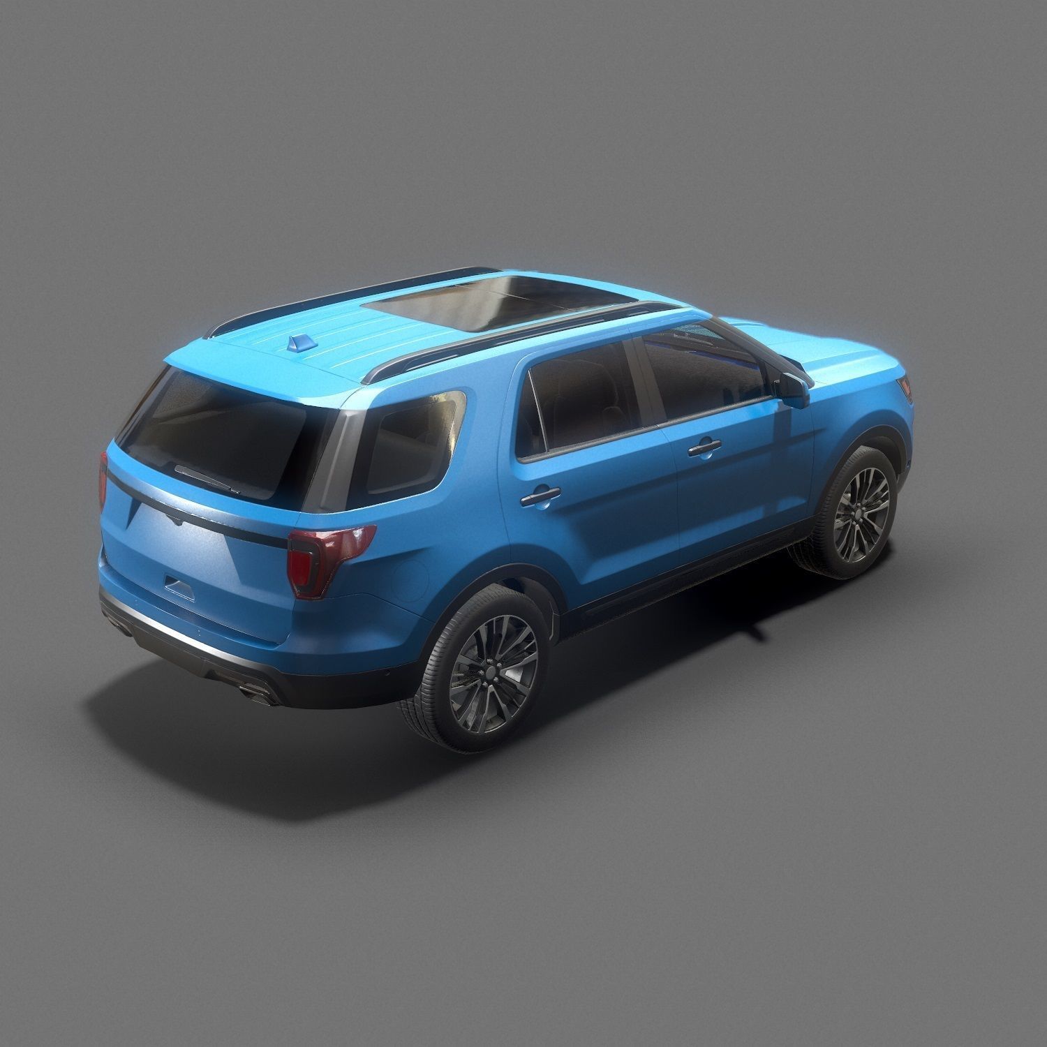 Suv  Car Low poly Low-poly 3D model_7