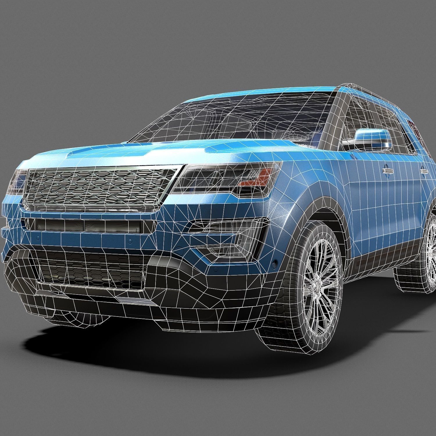 Suv  Car Low poly Low-poly 3D model_15