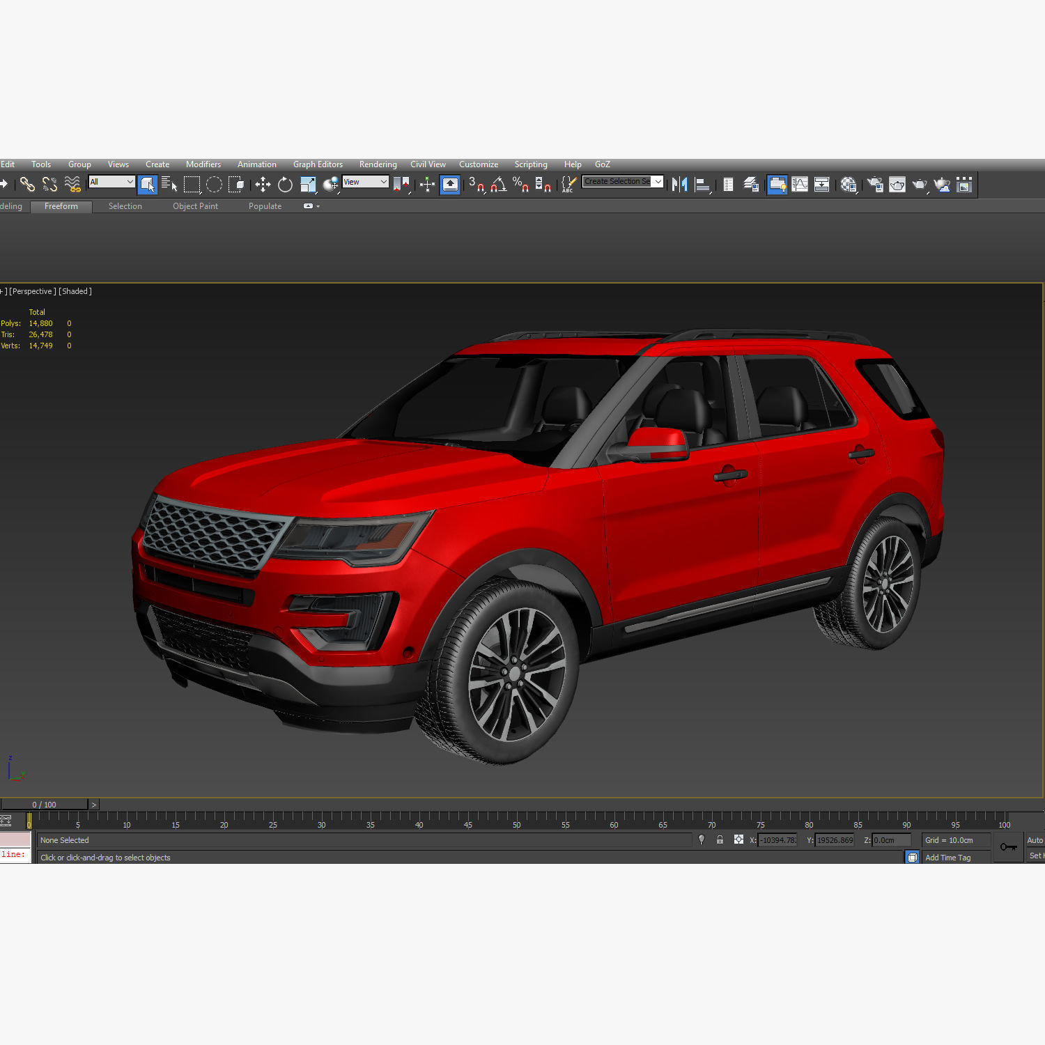 Suv  Car Low poly Low-poly 3D model_21