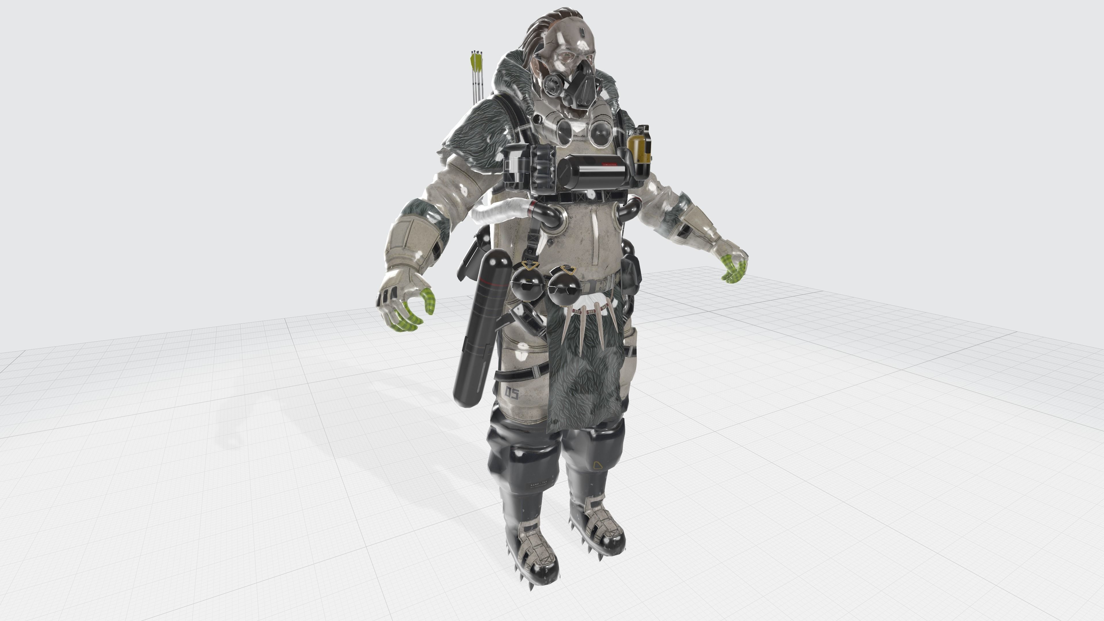 Caustic legendary Apex Legends Character 3D CGTrader