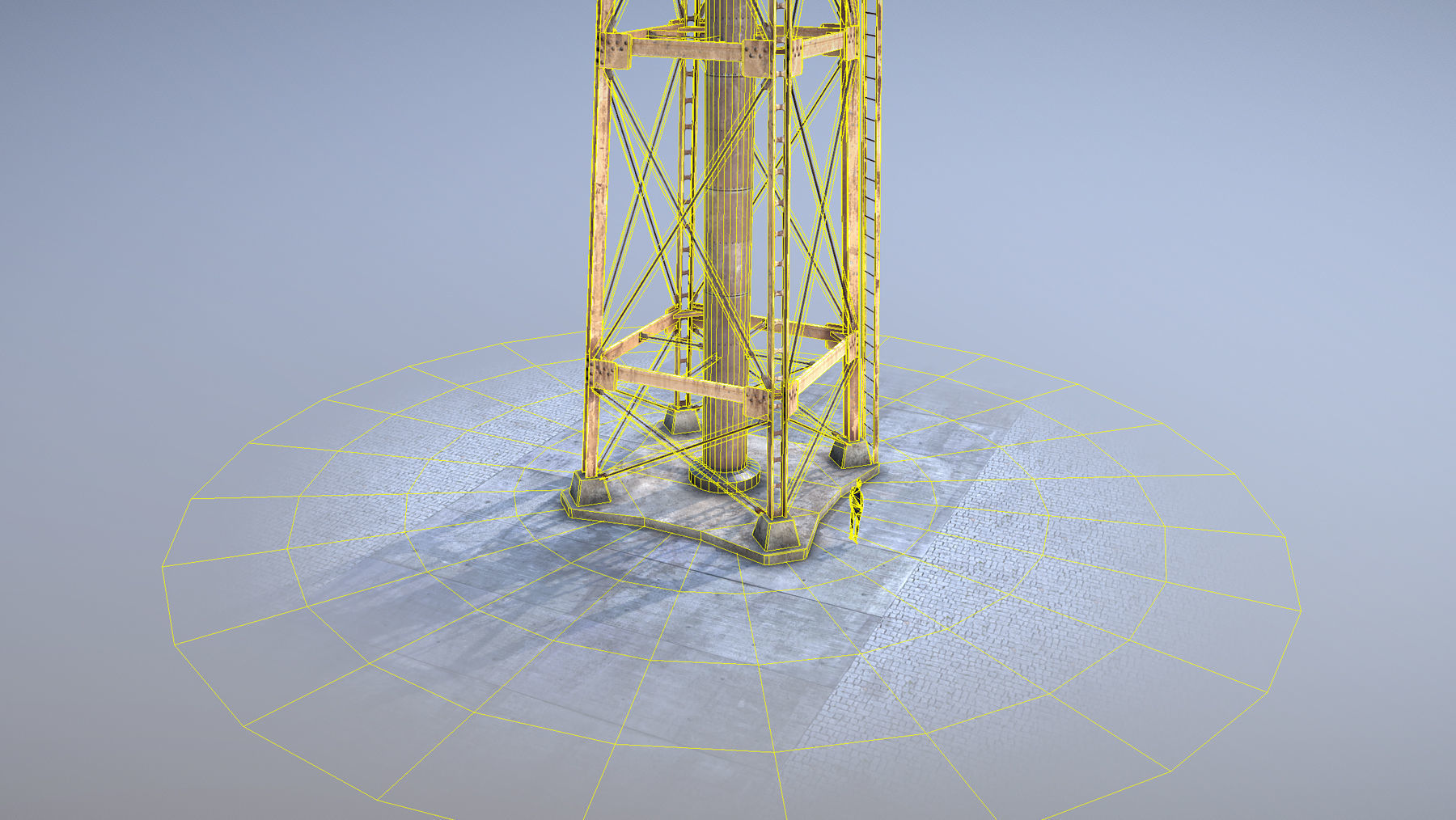 WaterTower water tower Low-poly 3D model_12