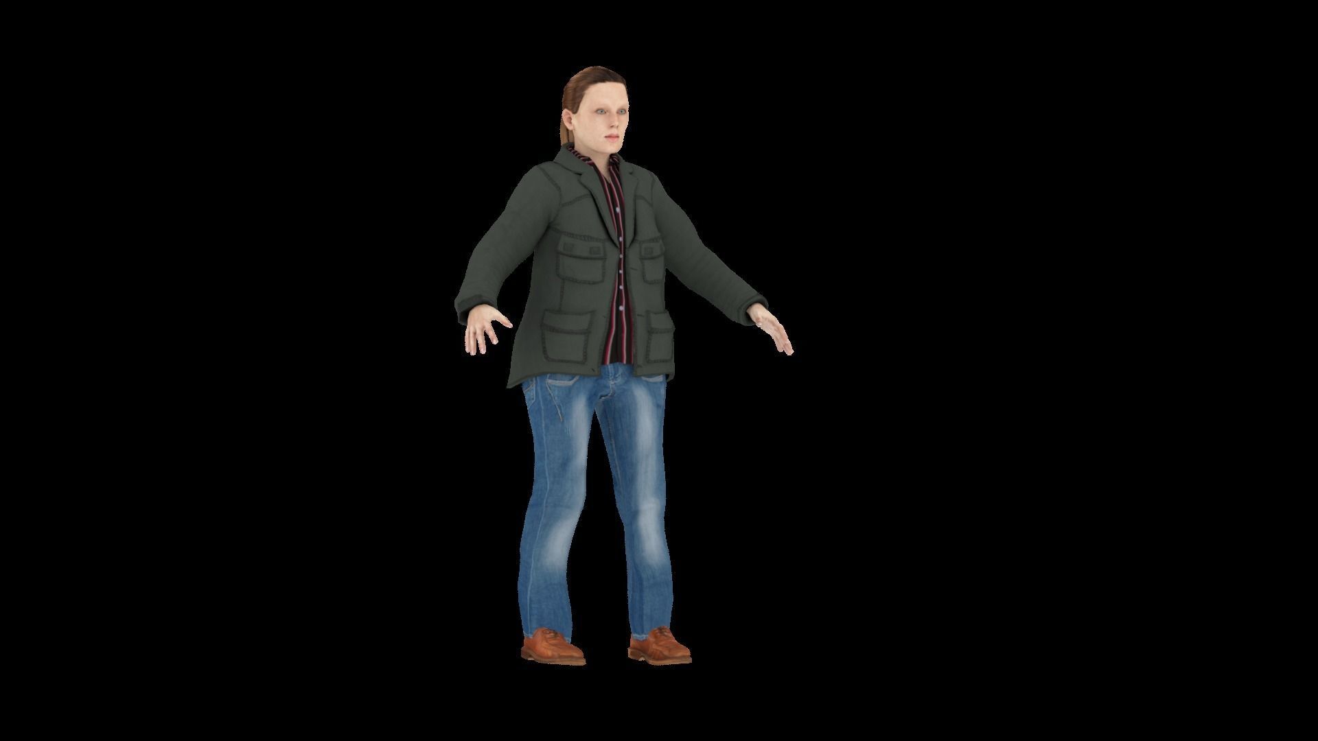 Model 6 man in jacket and jeans 3D model_4