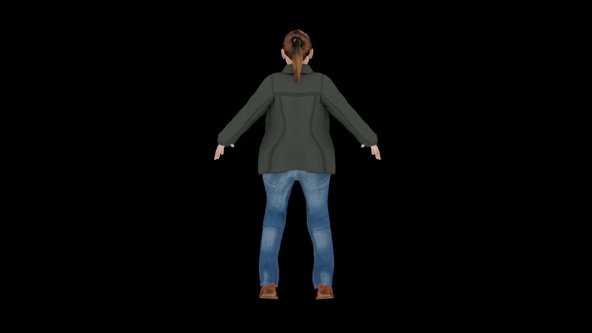 Model 6 man in jacket and jeans 3D model_3