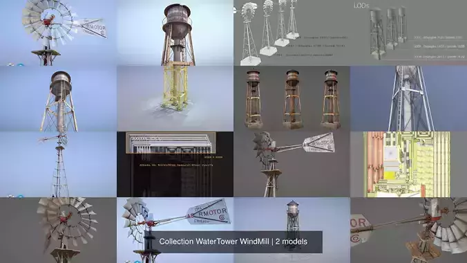 Collection WaterTower WindMill 