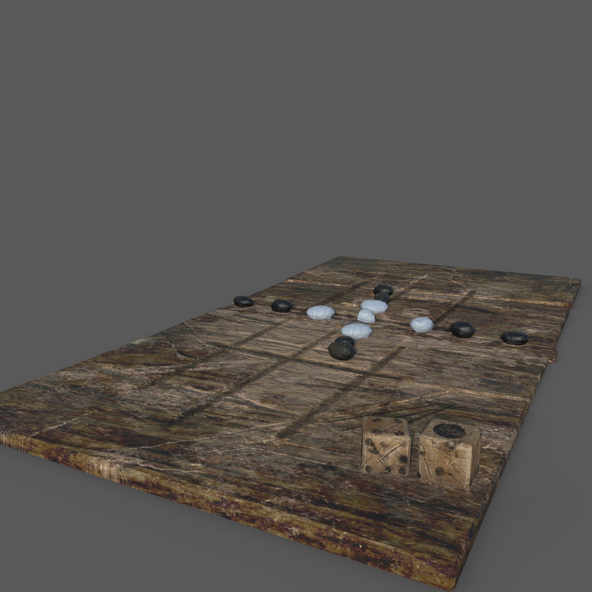 Medieval  Board Game Free low-poly 3D model_13