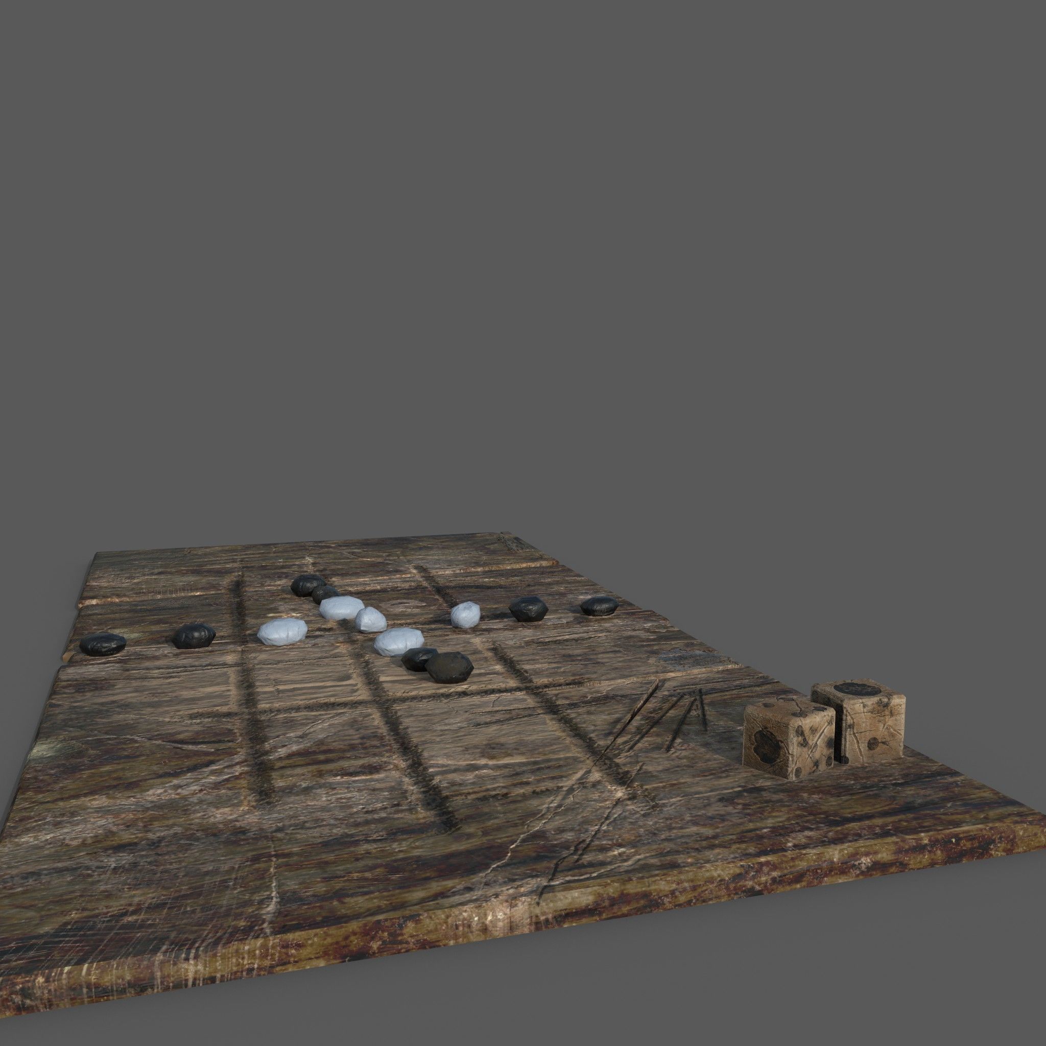 Medieval  Board Game Free low-poly 3D model_12