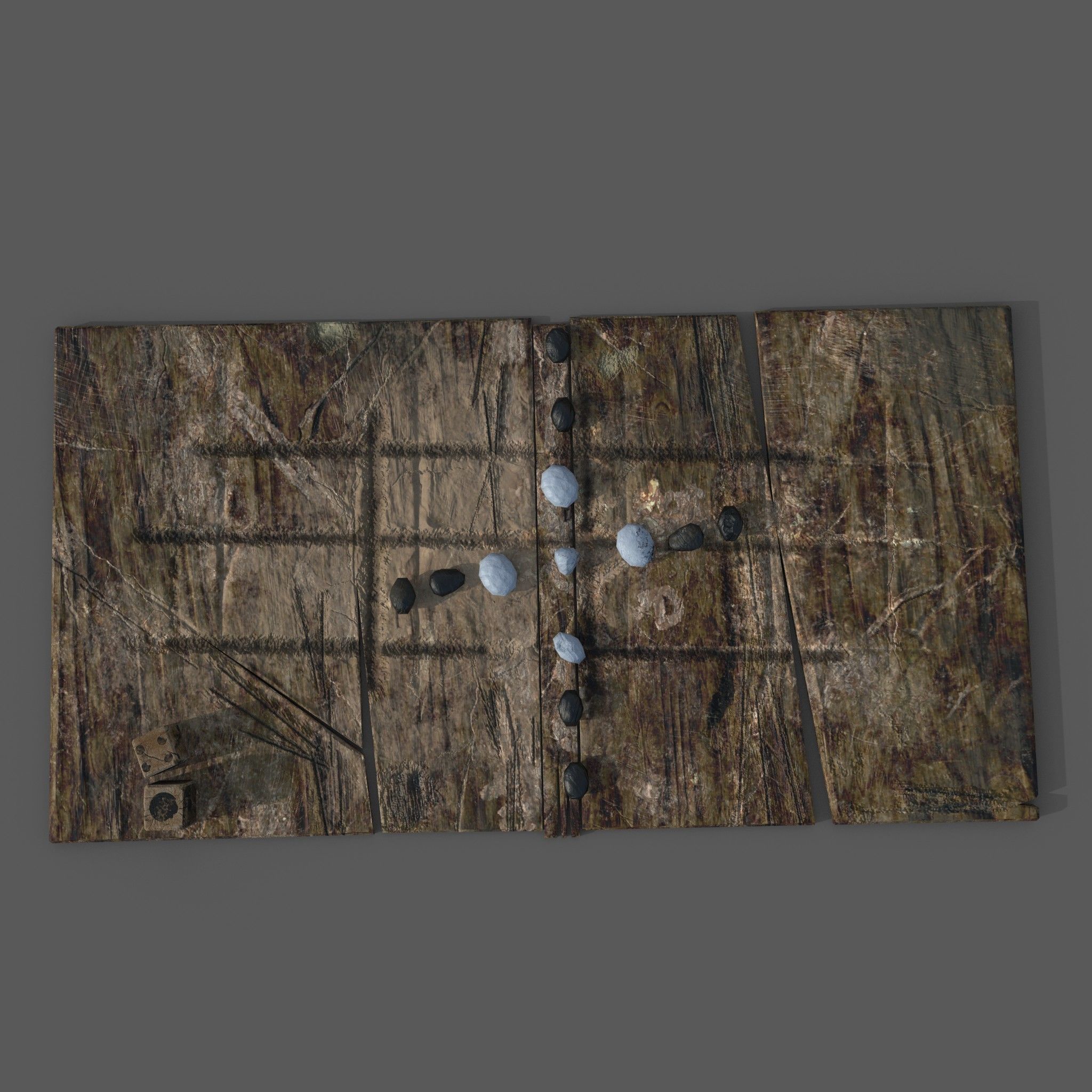 Medieval  Board Game Free low-poly 3D model_2