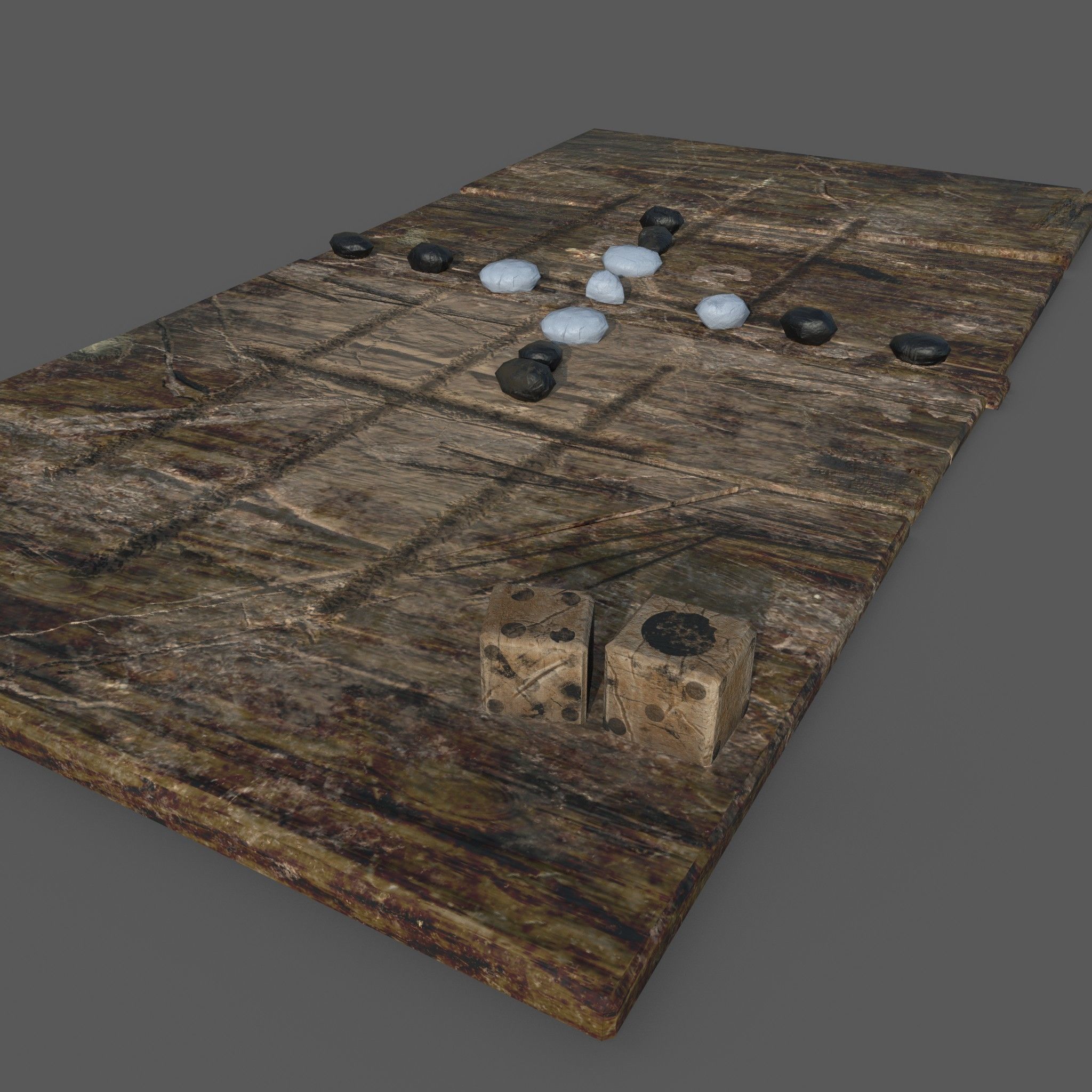 Medieval  Board Game Free low-poly 3D model_15