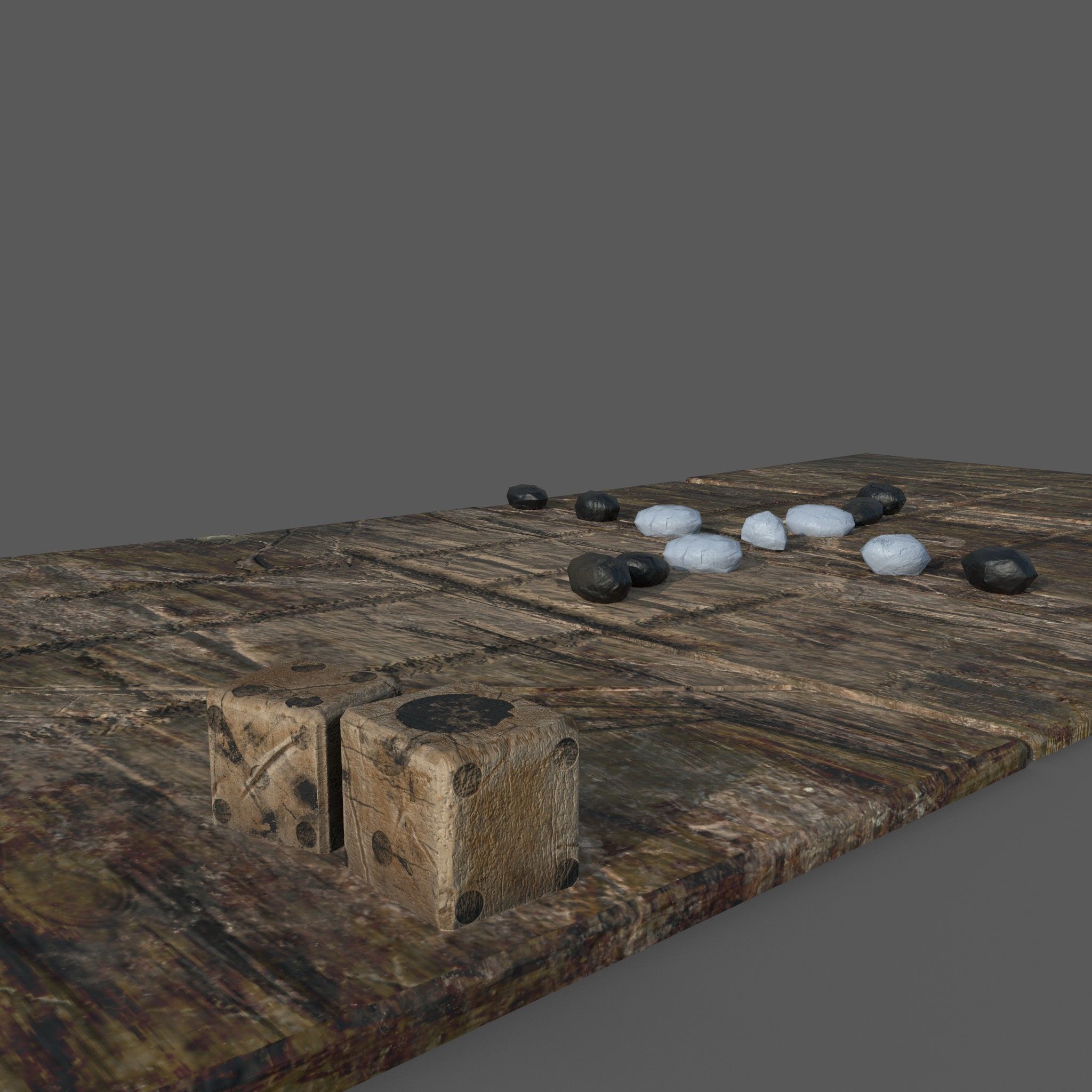 Medieval  Board Game Free low-poly 3D model_14
