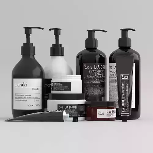 L-A Bruket Bathroom Cosmetics Set 3D model