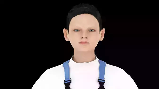 Model 8 man in overalls