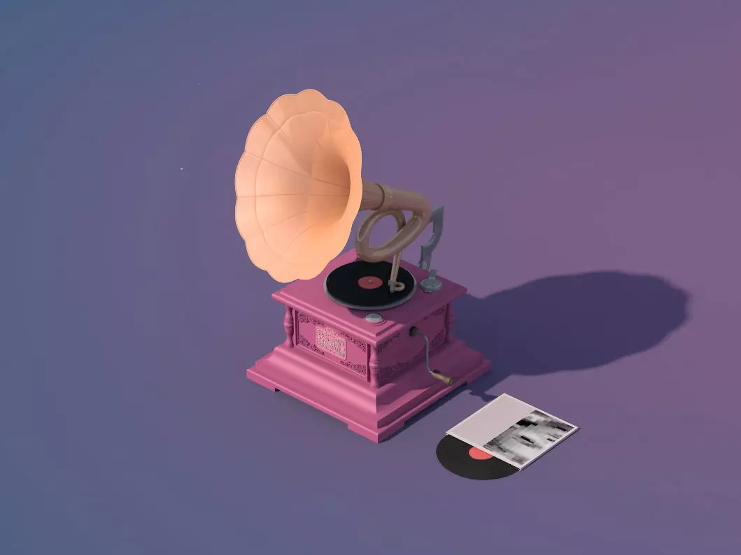 Gramophone 3D model