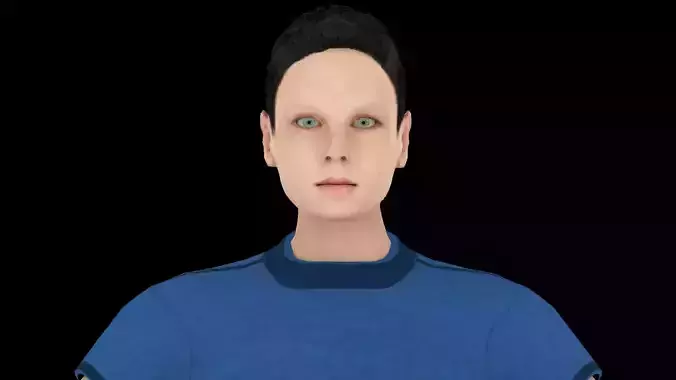 Model 10 man in jeans and shirt