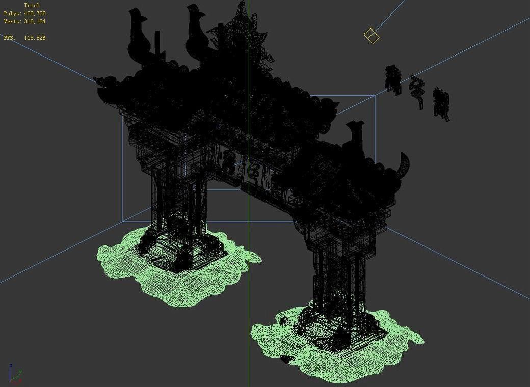 Game Kunlun Snow Mountain - Mountain Gate 06 3D model_7