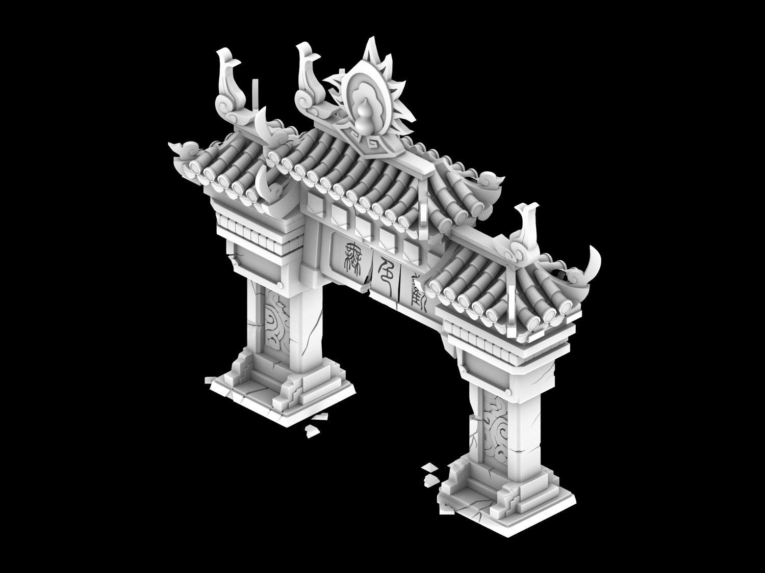Game Kunlun Snow Mountain - Mountain Gate 06 3D model_2