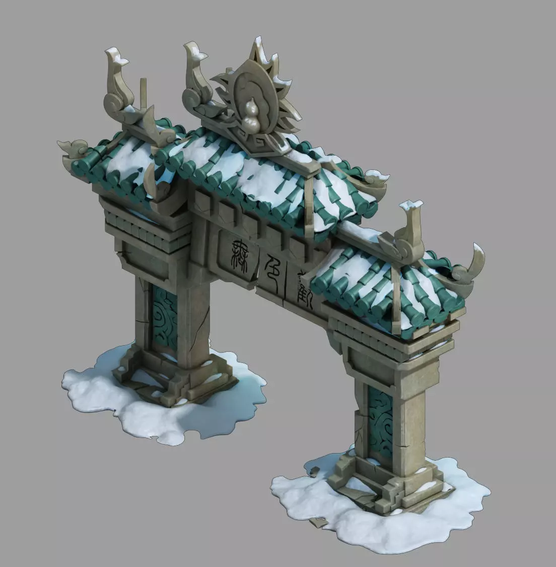 Game Kunlun Snow Mountain - Mountain Gate 06 3D model_0