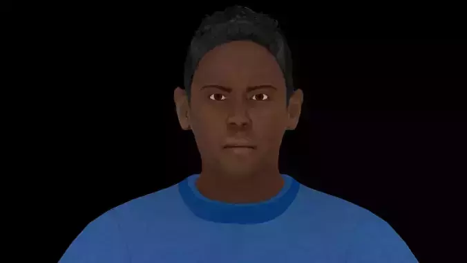 Model 8 man in jeans and shirt 3D model