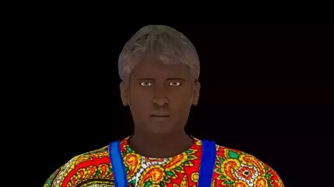 Model 11 man in overalls 3D model