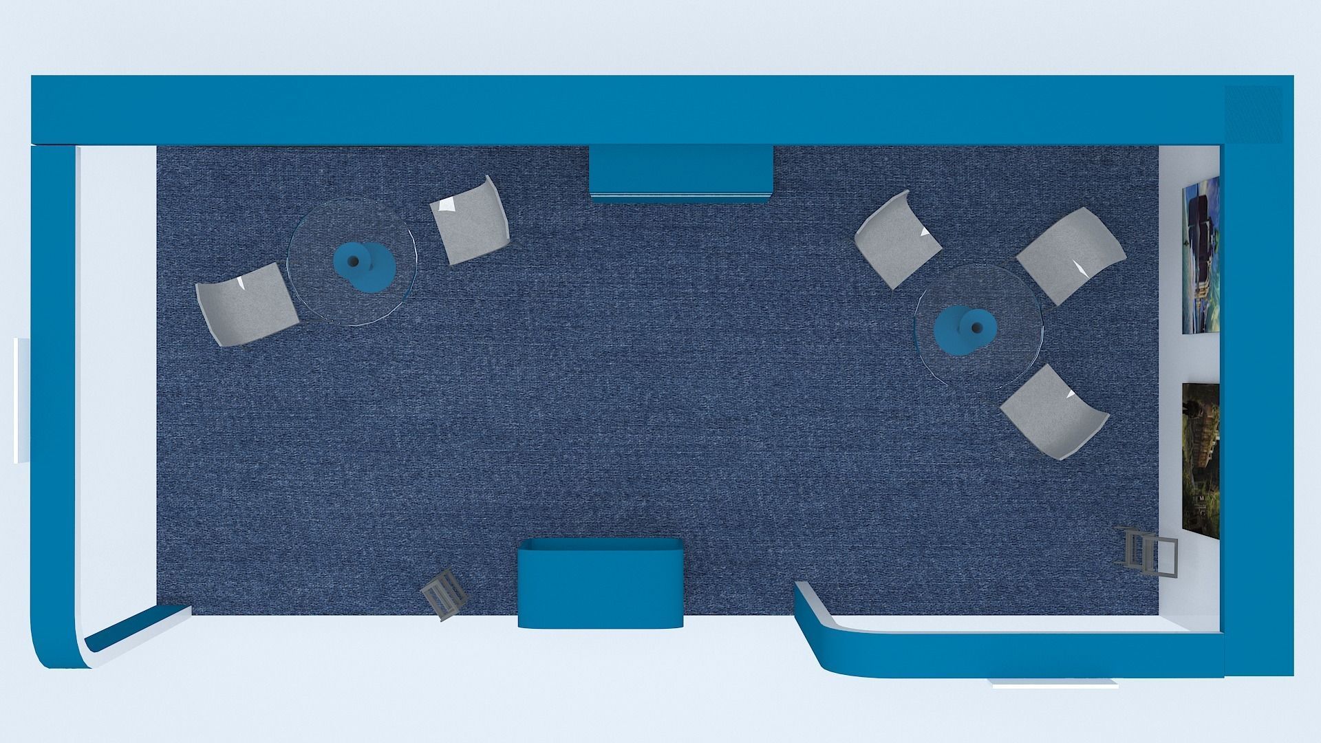 Exhibition Stall Low-poly 3D model_3