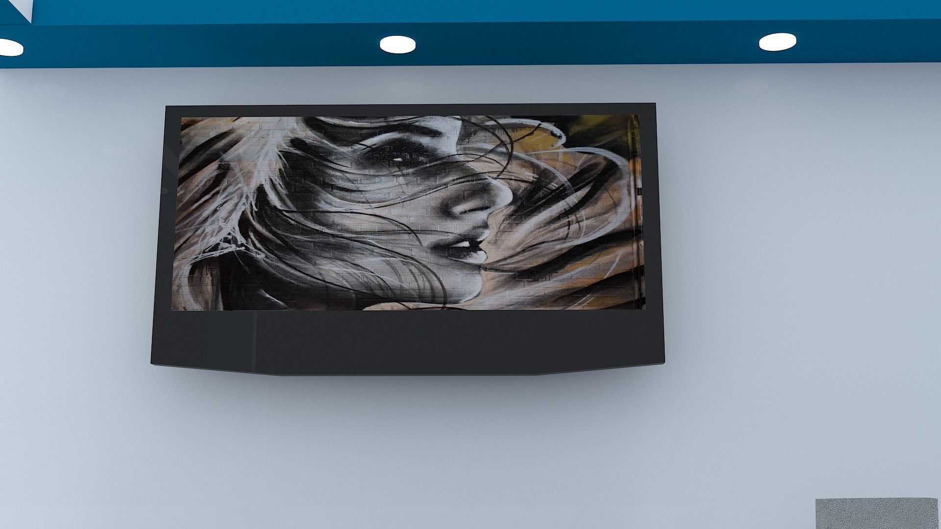 Exhibition Stall Low-poly 3D model_7