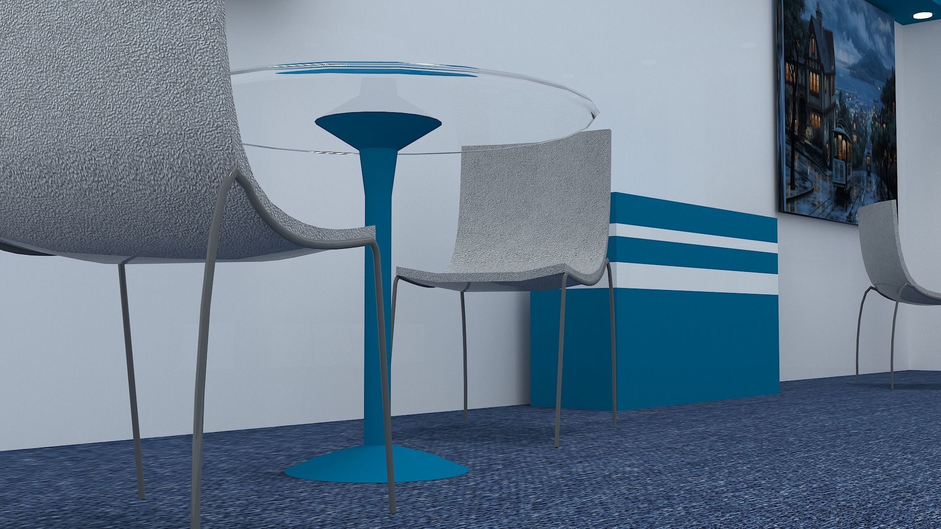 Exhibition Stall Low-poly 3D model_8