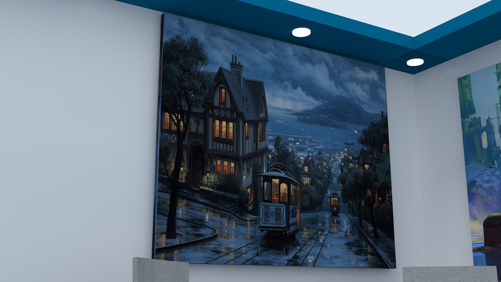 Exhibition Stall Low-poly 3D model_4