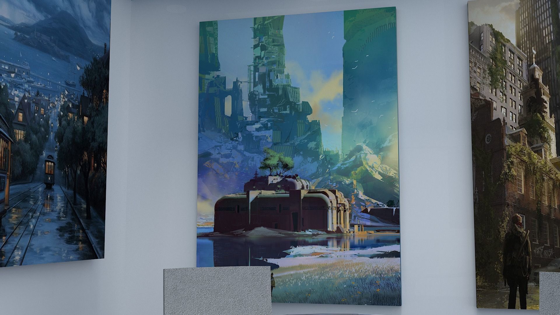 Exhibition Stall Low-poly 3D model_5