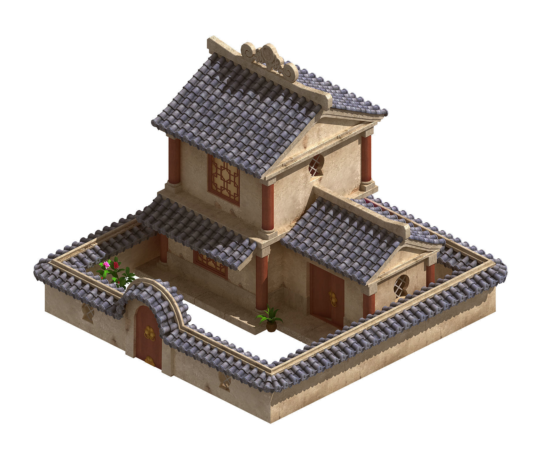 gAME Ming Dynasty - Architecture - Houses 01 3D model_1