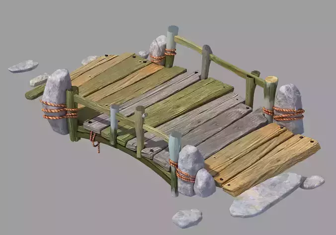 Game Wood Build - Bridge 05Game Wood Build - Bridge 05 3D model