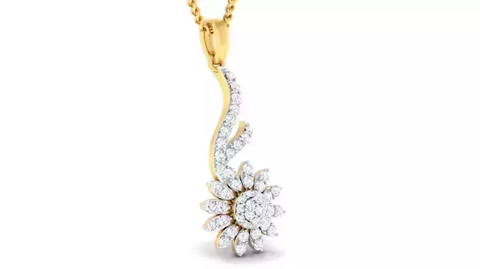 Women pendant earrings set 3dm mgx render detail 