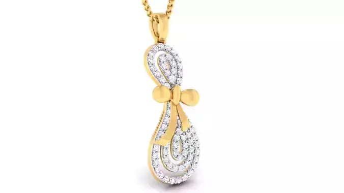 Women pendant earrings set 3dm mgx render detail 