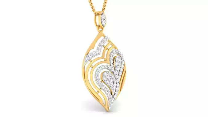 Women pendant earrings set 3dm mgx render detail 